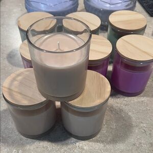 Elegant Scented Candle Set (3 pcs) with Wooden Lids